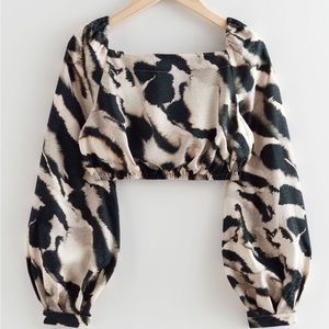 & Other Stories Printed Balloon Sleeve Blouse (Brand New) No Tags but not worn!
